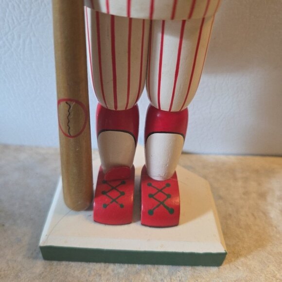 Village Sluggers 9.5" Baseball Player Nutcracker Wooden 2000 AS IS - Picture 4 of 9